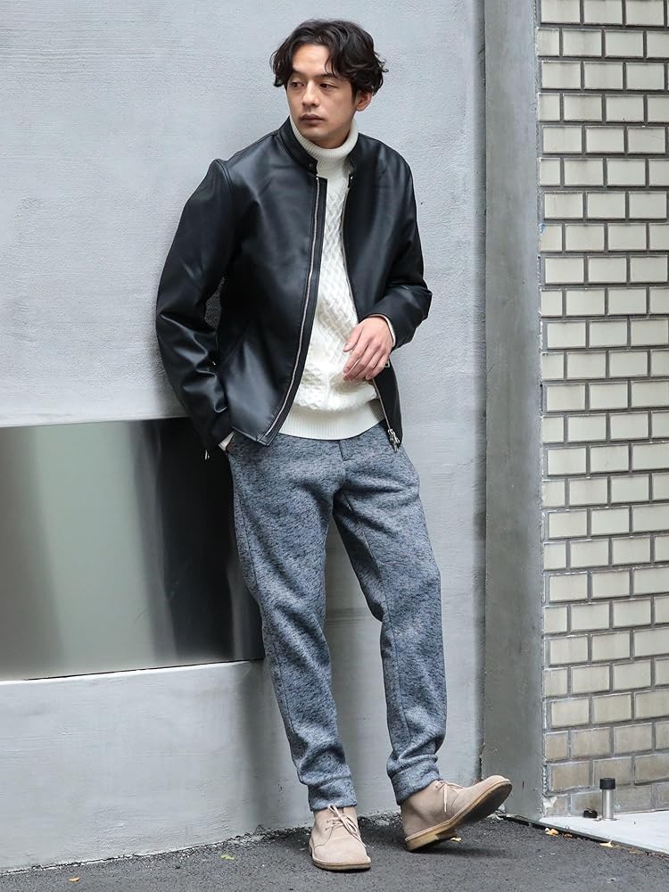 Amazon | [ビームスハート] ブルゾン フェイクレザー シングル