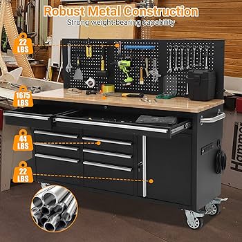 Amazon.com: GAOMON 61-inch Rolling Tool Chest, 10 Drawers Garage