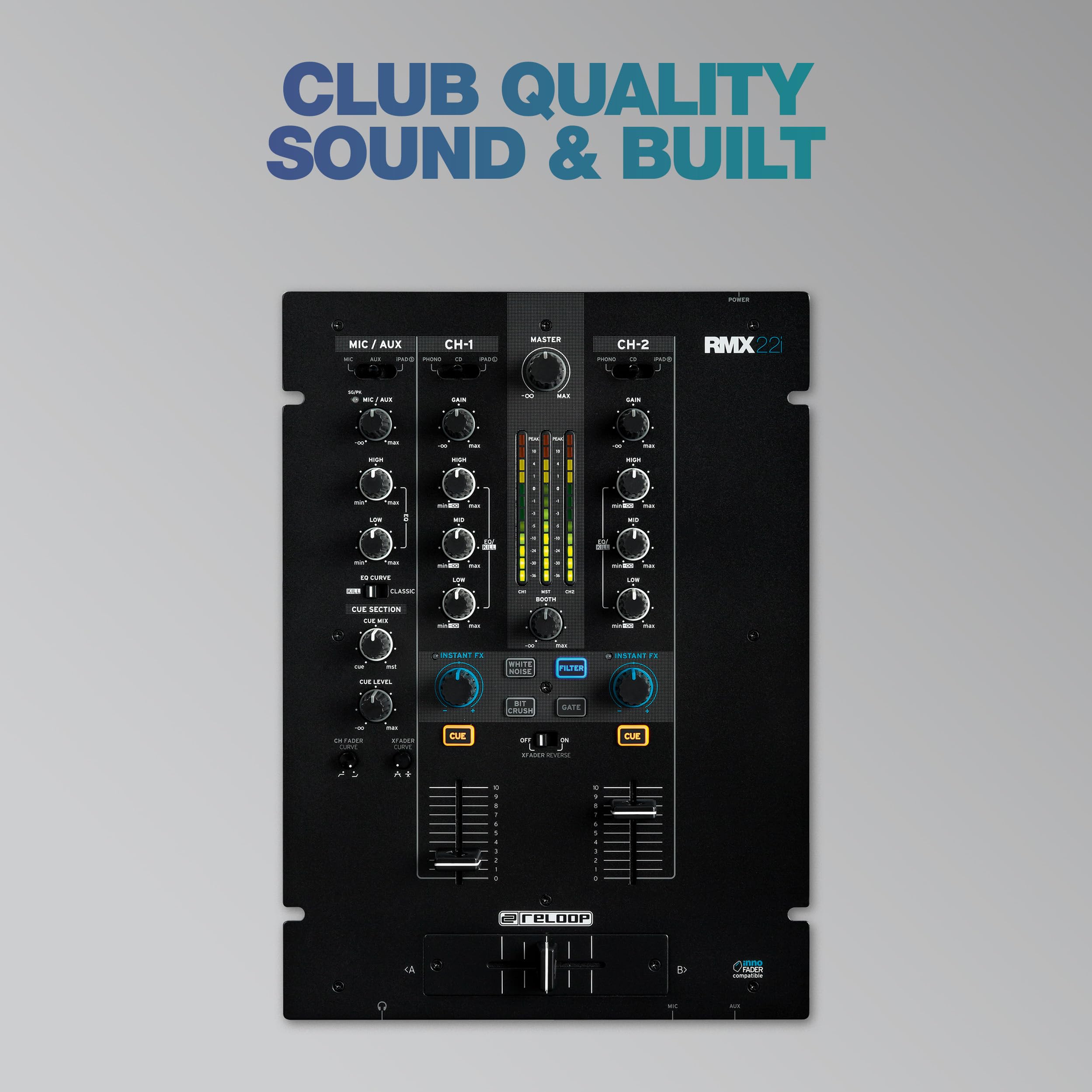 Amazon.com: Reloop RMX-22I 2+1 Digital FX Mixer With iPad Split