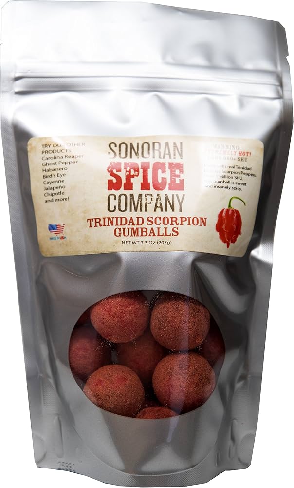 Amazon.com : Sonoran Spice Trinidad Scorpion Gumballs - 25 Count