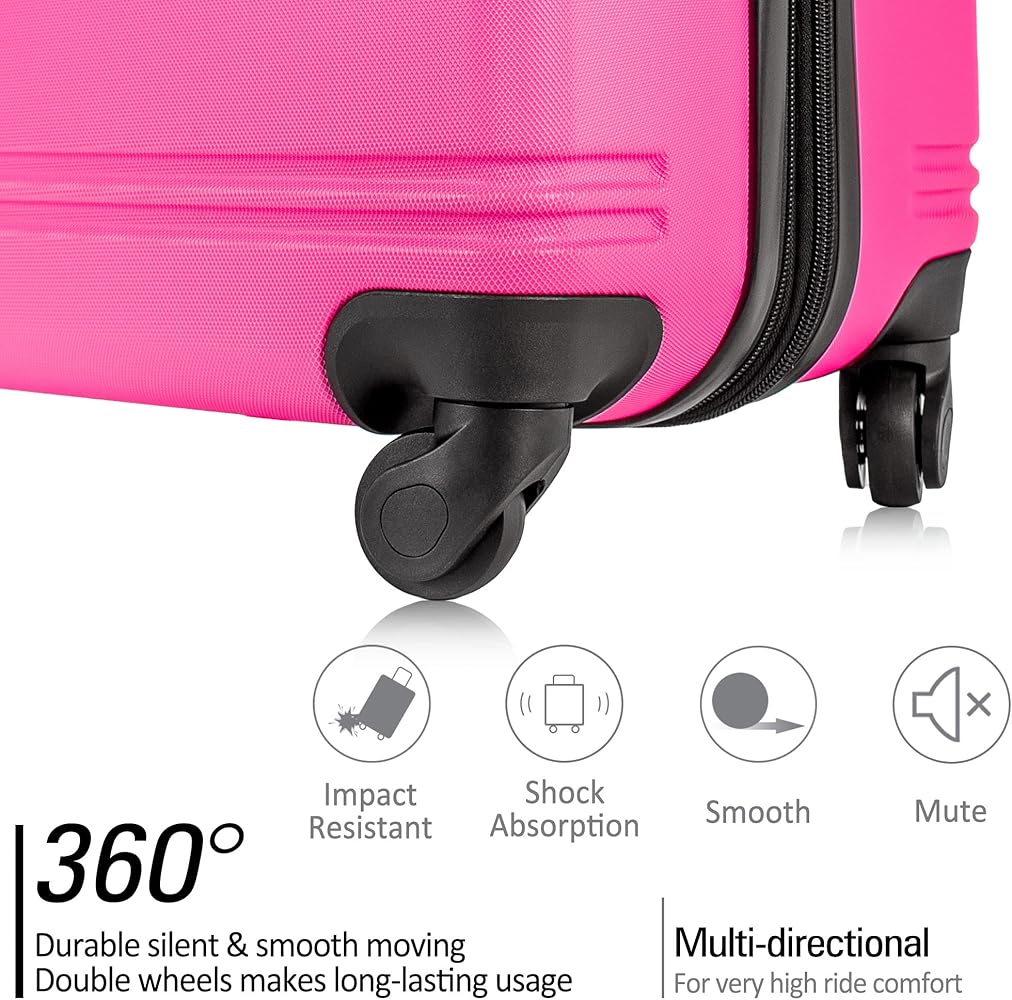 Amazon.com | Merax 3 Piece Lightweight Hard Shell Travel Suitcase