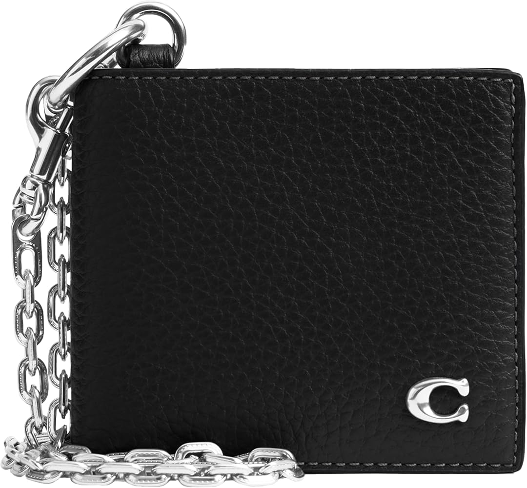 Amazon | COACH メンズ 札入れ チェーン付き ブラック ワンサイズ
