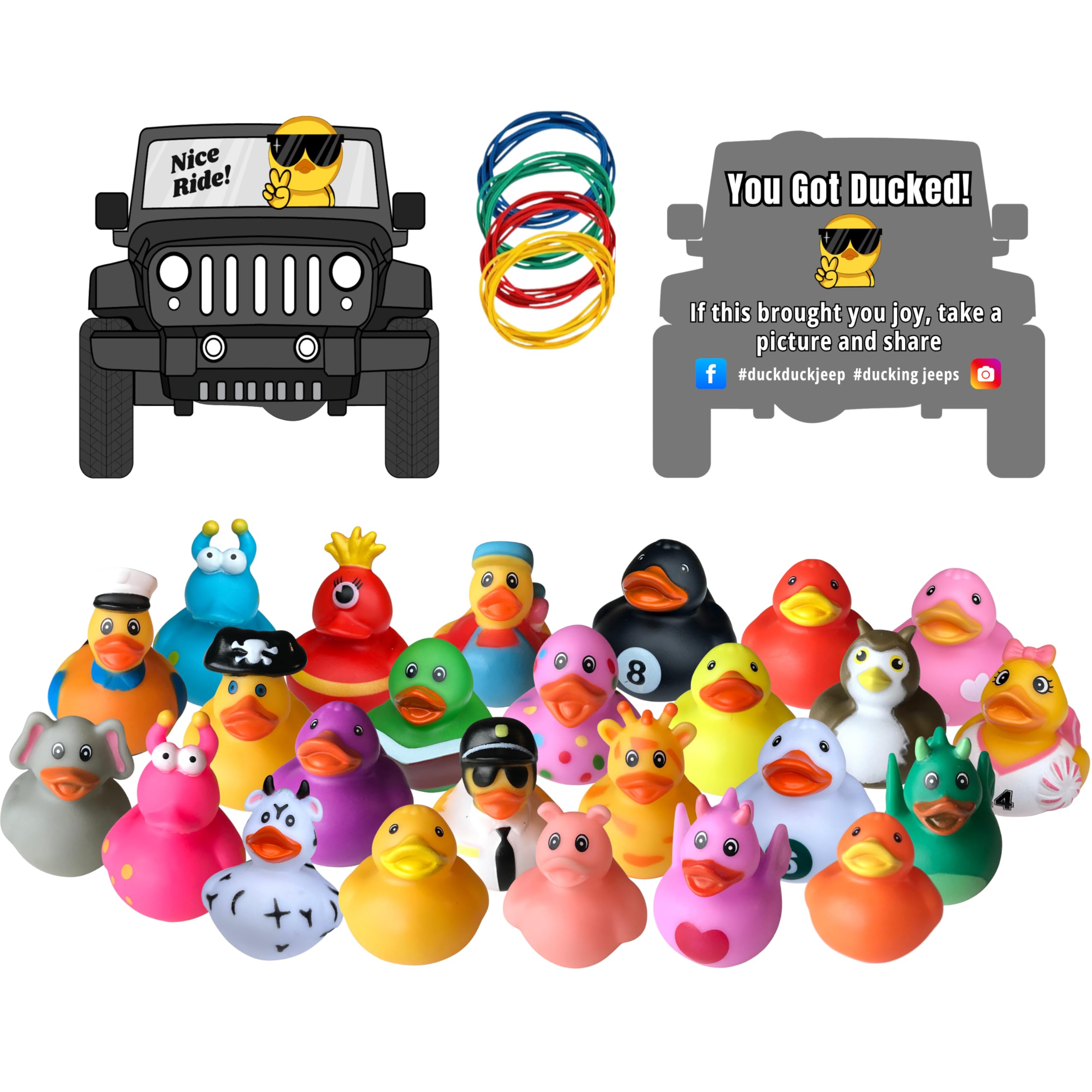 Amazon.com: Ducks for Jeep Ducking - Complete Kit for Jeep Ducks