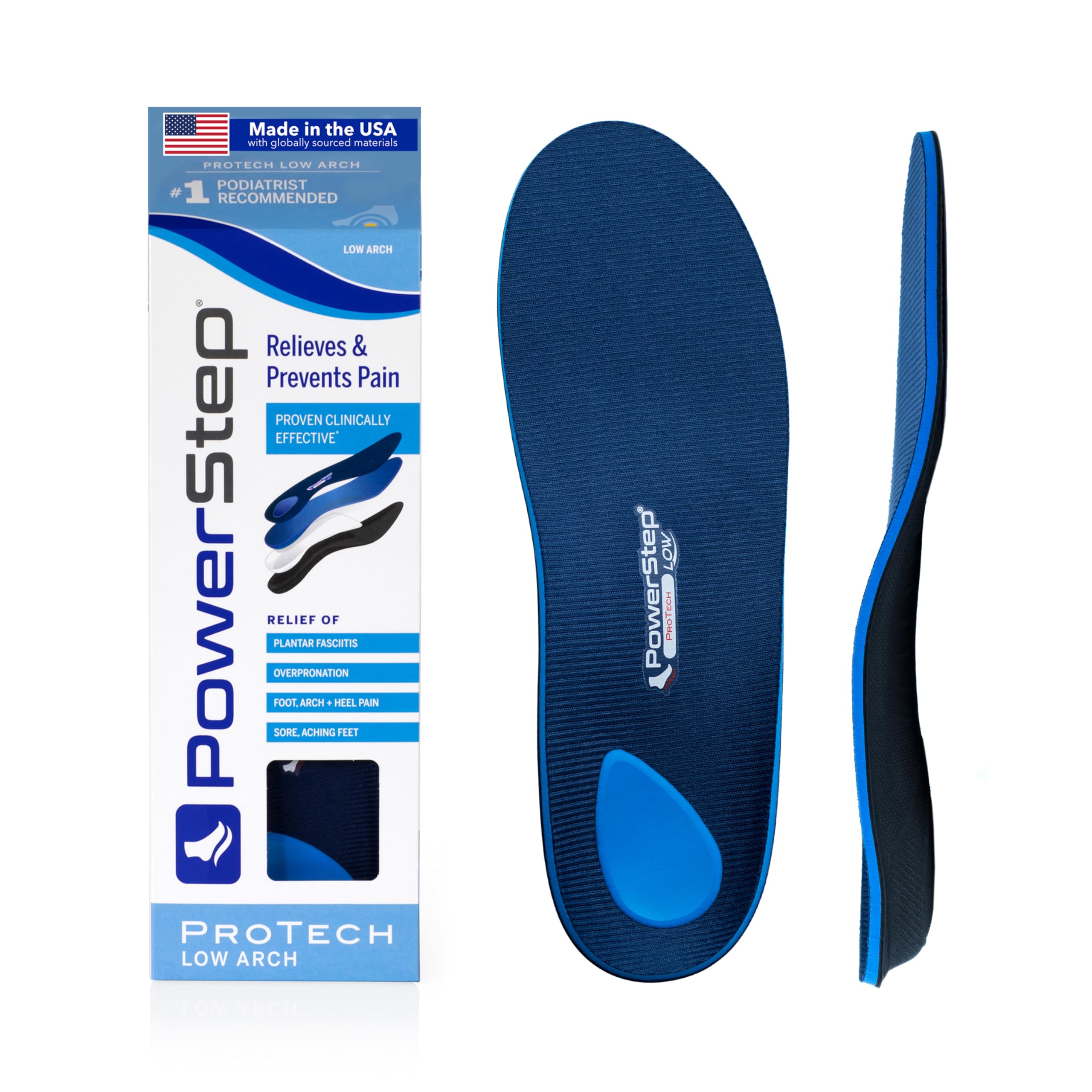 Amazon.com: PowerStep ProTech Low Arch Orthotic Inserts