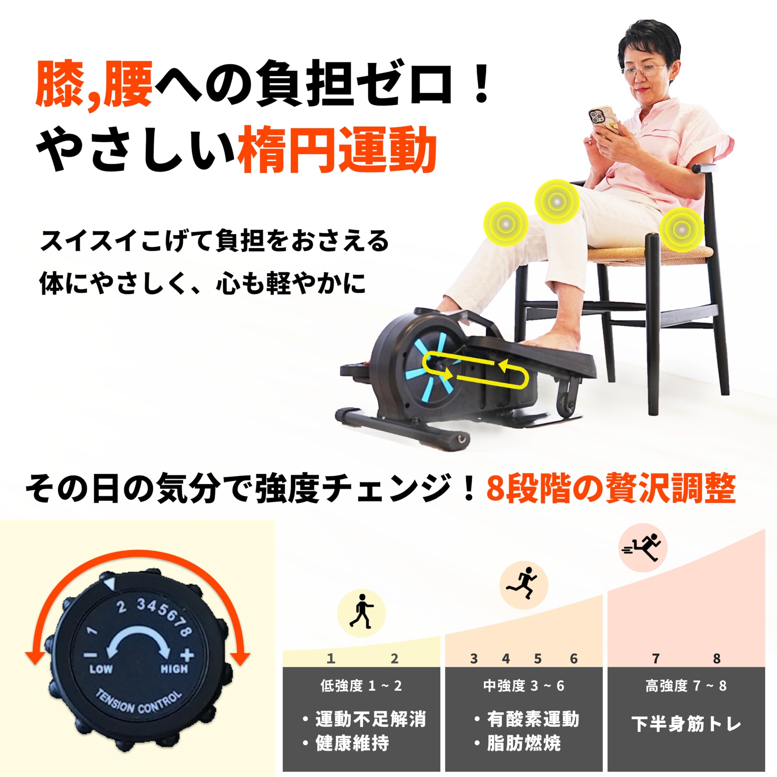 Amazon | 【理学療法士監修】 Asp&B エアロバイクステッパーシニア