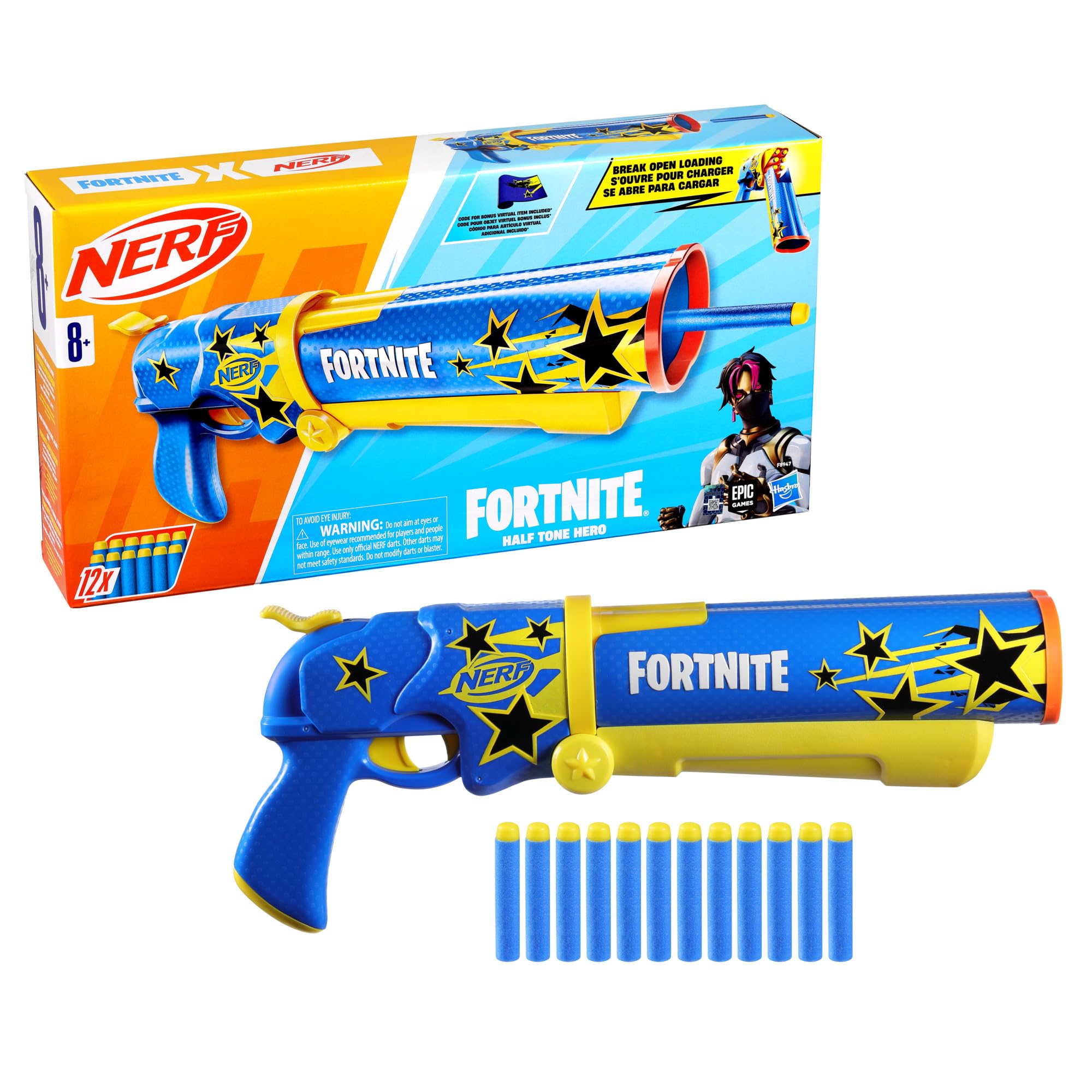 Amazon.co.jp: Nerf Fortnite ハーフトーンヒーローダーツブラスター