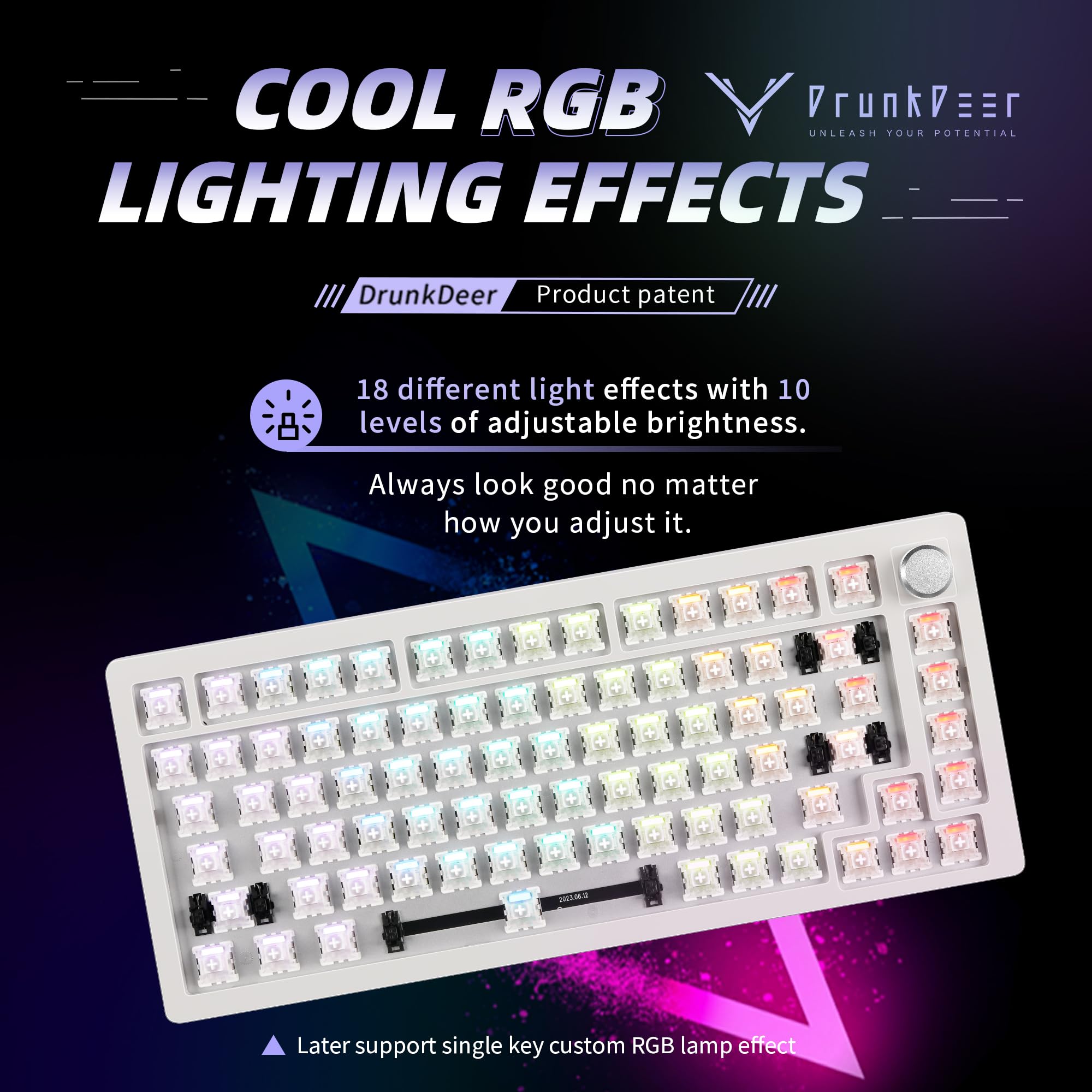 Amazon | DrunkDeer A75 ラピッドトリガー メカニカルキーボード TKL