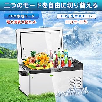 Amazon.co.jp: Sumeriy 車載冷蔵冷凍庫 50L -20℃～20℃ 急速冷凍 大容量