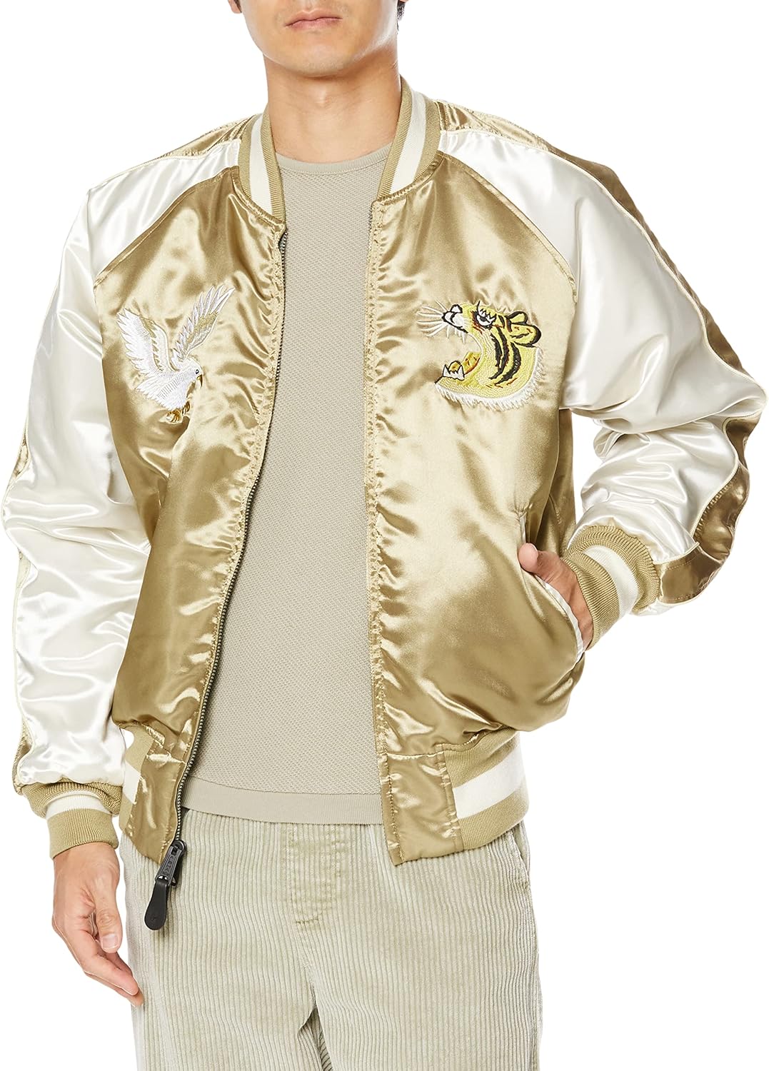 Amazon.co.jp: リバーシブルスーベニアジャケット（MA-1×スカジャン