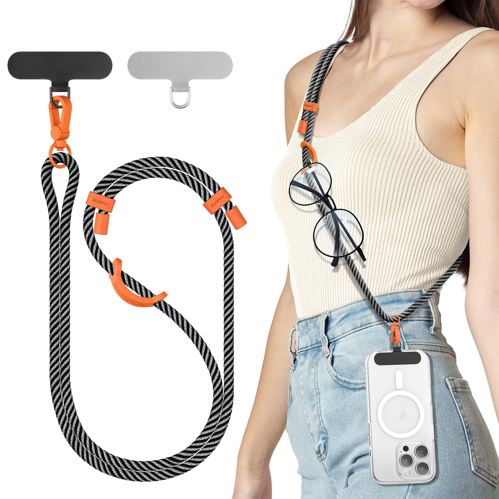 Amazon.com: SURPHY Phone Lanyard, Adjustable Phone Strap Crossbody
