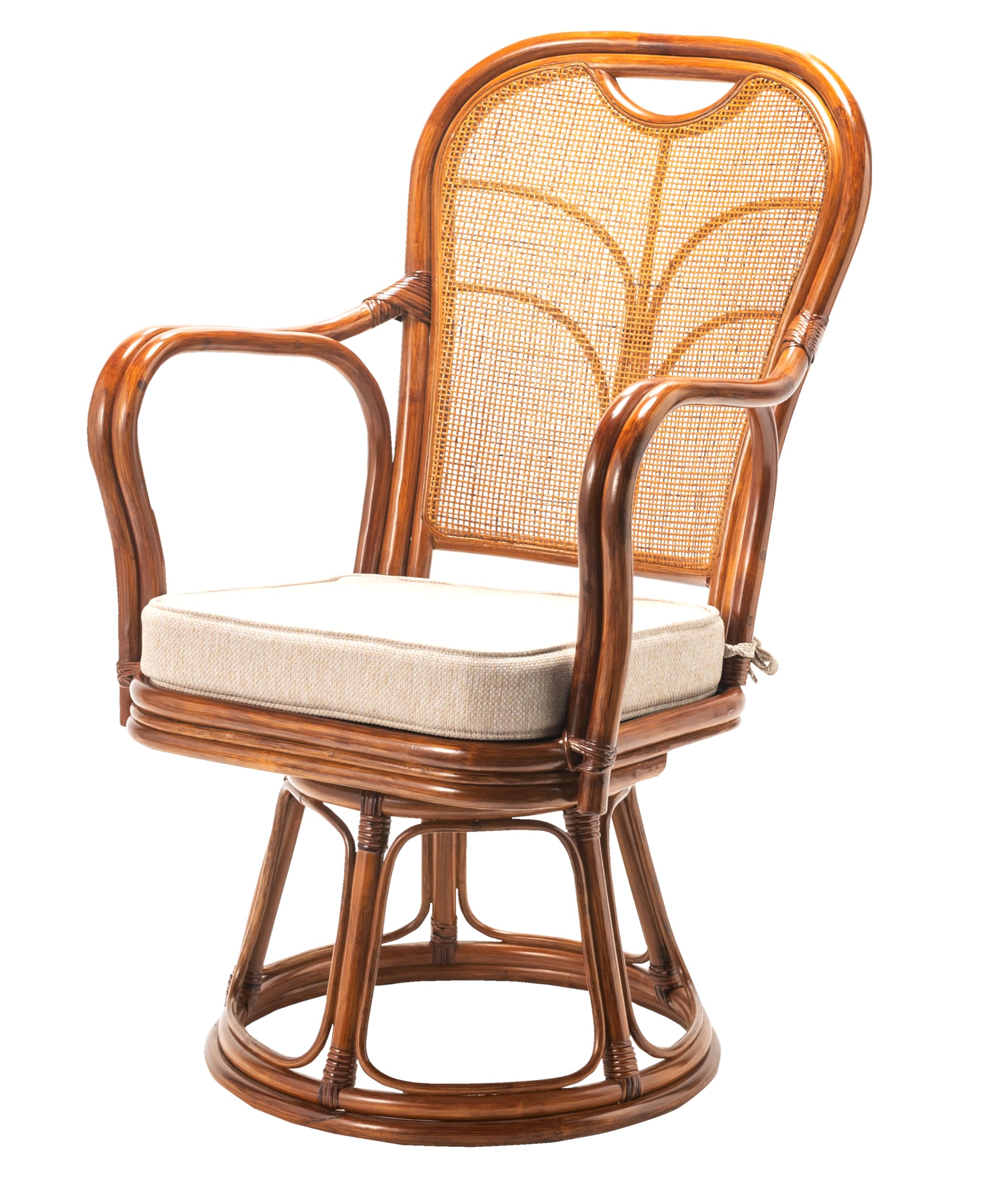 Amazon.co.jp: 大竹産業 ラタンチェア 籐の椅子 木製 ブラウン