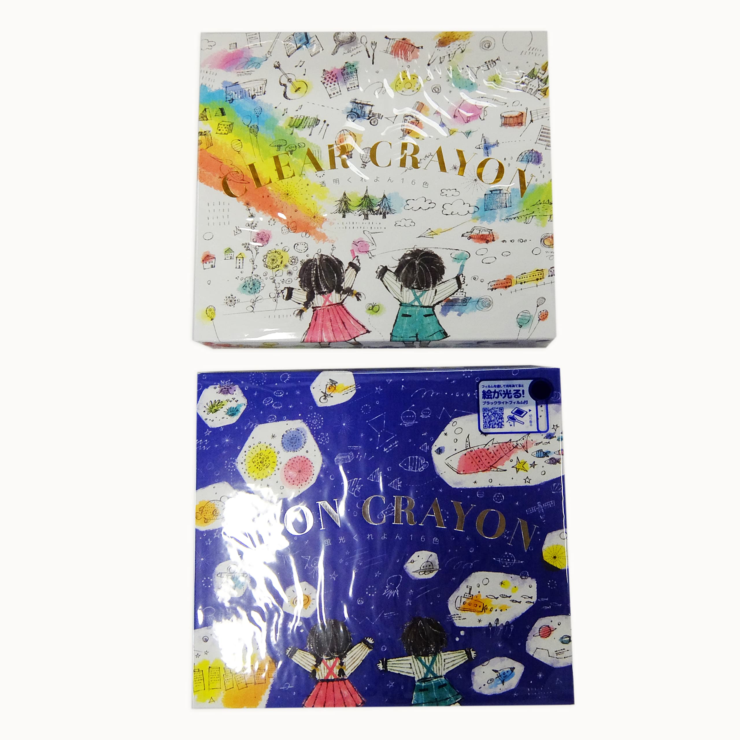 Amazon.co.jp: コクヨ 透明クレヨン16色 蛍光クレヨン16色 セット お