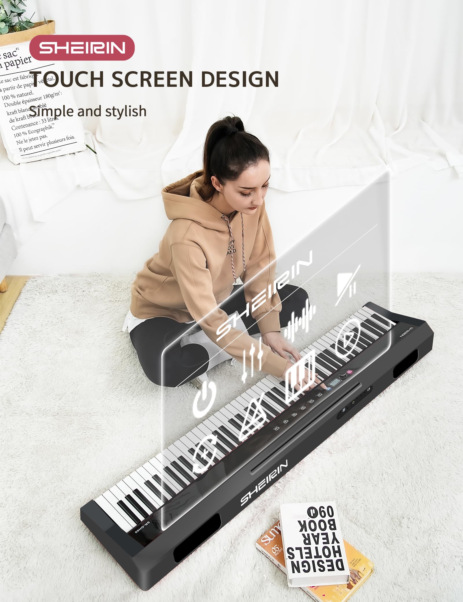 Amazon.com: SHEIRIN digital piano 88 keys weighted keyboard touch