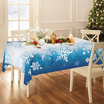 Amazon.co.jp: 雪の結晶テーブルクロス 54インチx108インチ 長方形