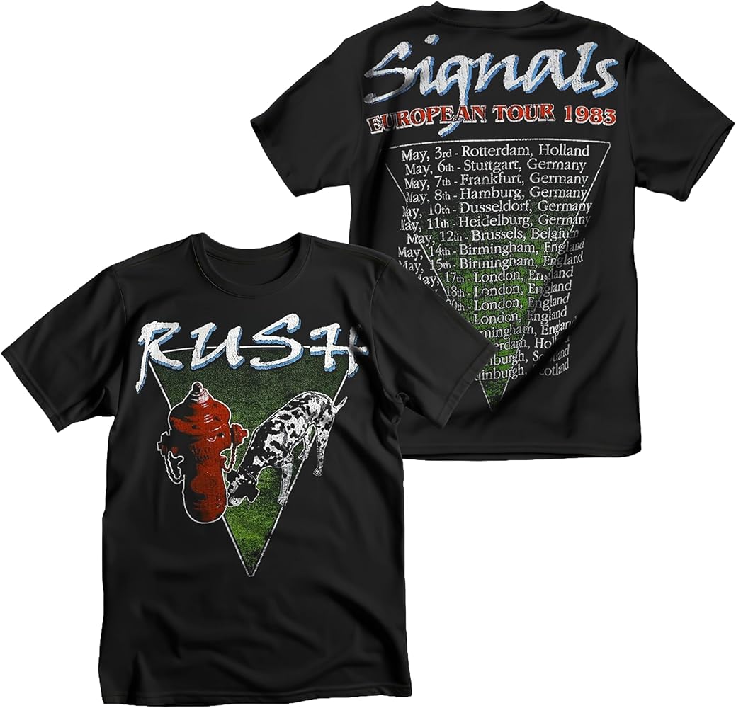 Amazon.com: Rush Men's Signals European 1983 Tour Slim Fit T-Shirt