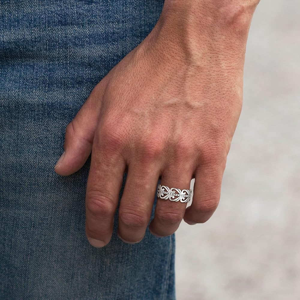 Amazon | Suplight 唐草模様 指輪 レディース 人気 アラベスク