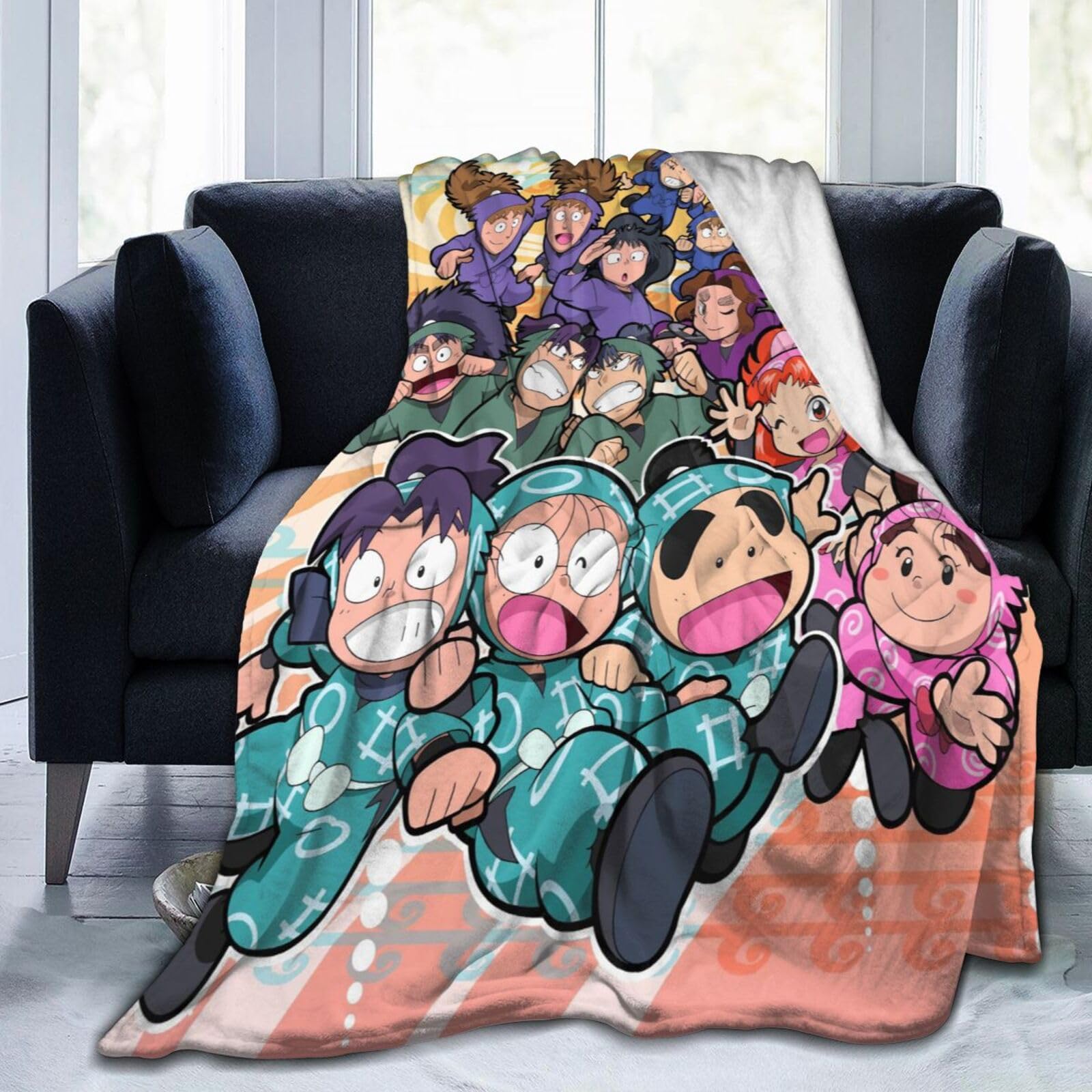 Amazon｜忍たま乱太郎 毛布 シングル 夏用 ブランケット フランネル