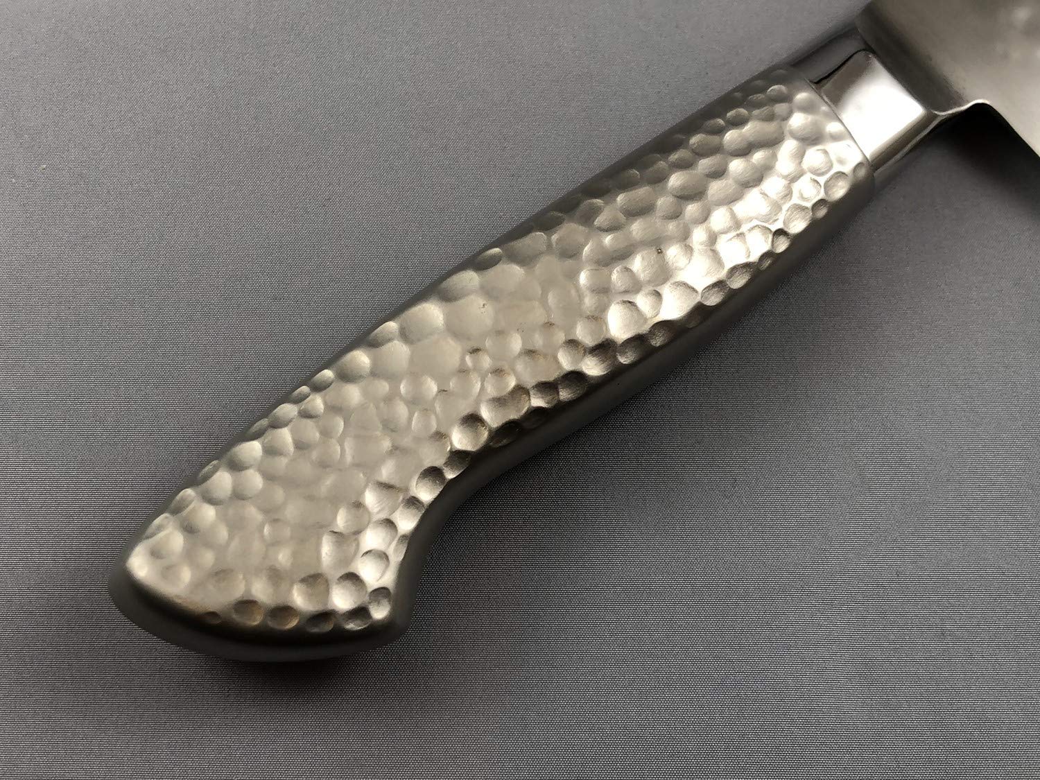 k*n様 刀舟作/槌目鍛造☆SS超鋼・牛刀ナイフ包丁☆両刃刃付け済み