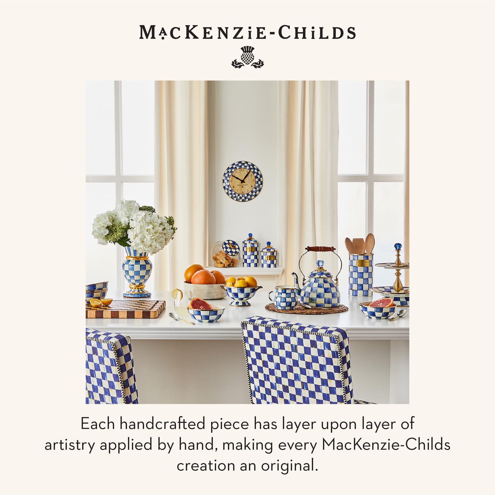 Amazon.com | MACKENZIE-CHILDS Enamel Two-Tier Sweet Stand, Two