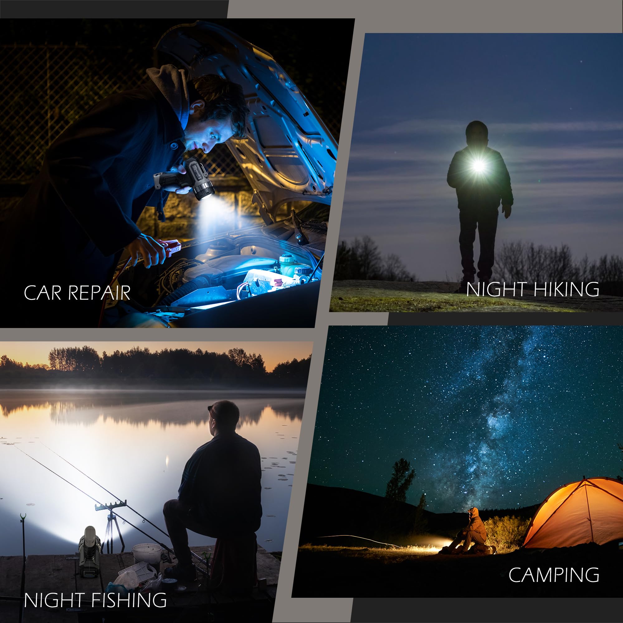 Amazon.co.jp: FORTO コンパクト充電式スポットライト 調節可能な