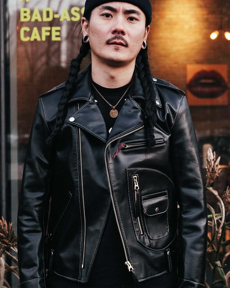 Amazon | ヘヴィ 復刻 ヴィンテージ J24 タイプ 本革 USED加工 レザー