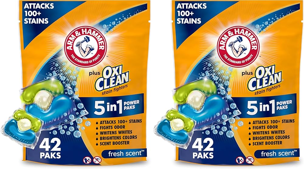 Amazon.com: Arm & Hammer OxiClean Laundry Detergent Power Paks | 5