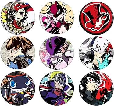 Amazon.co.jp: 缶バッジ ペルソナ5 バッジセット 9枚セット ジョーカー