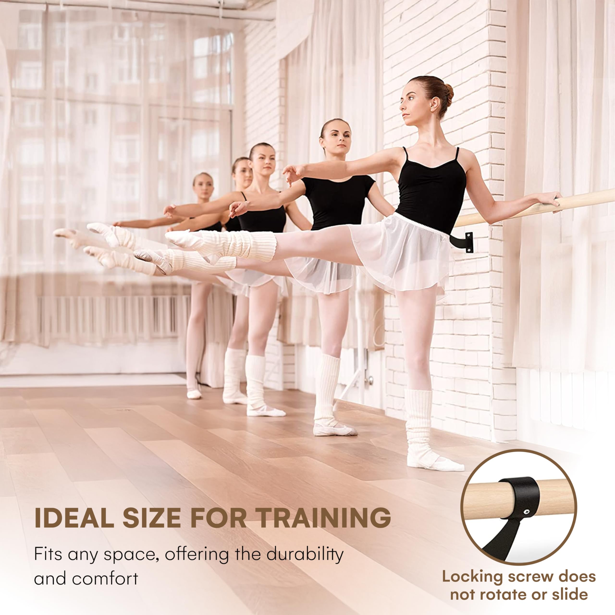 Amazon | flybold 壁掛けバレエ ターニングボードとプレミアム木製バー