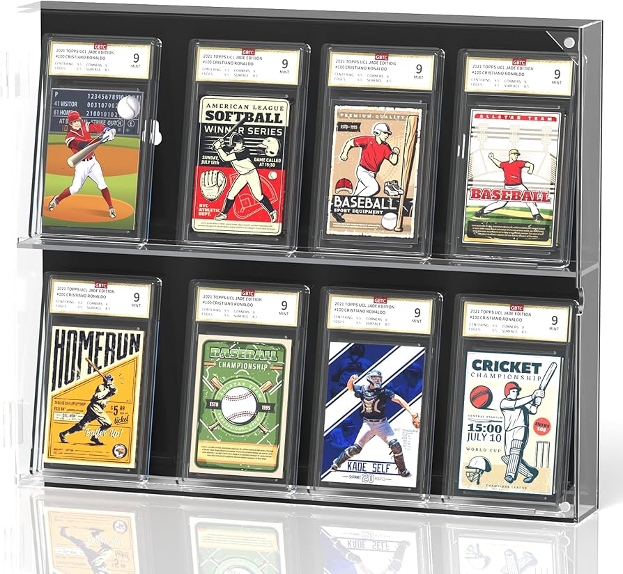 Amazon.co.jp: rloao カードディスプレイケース 壁掛け 卓上 psa 収納