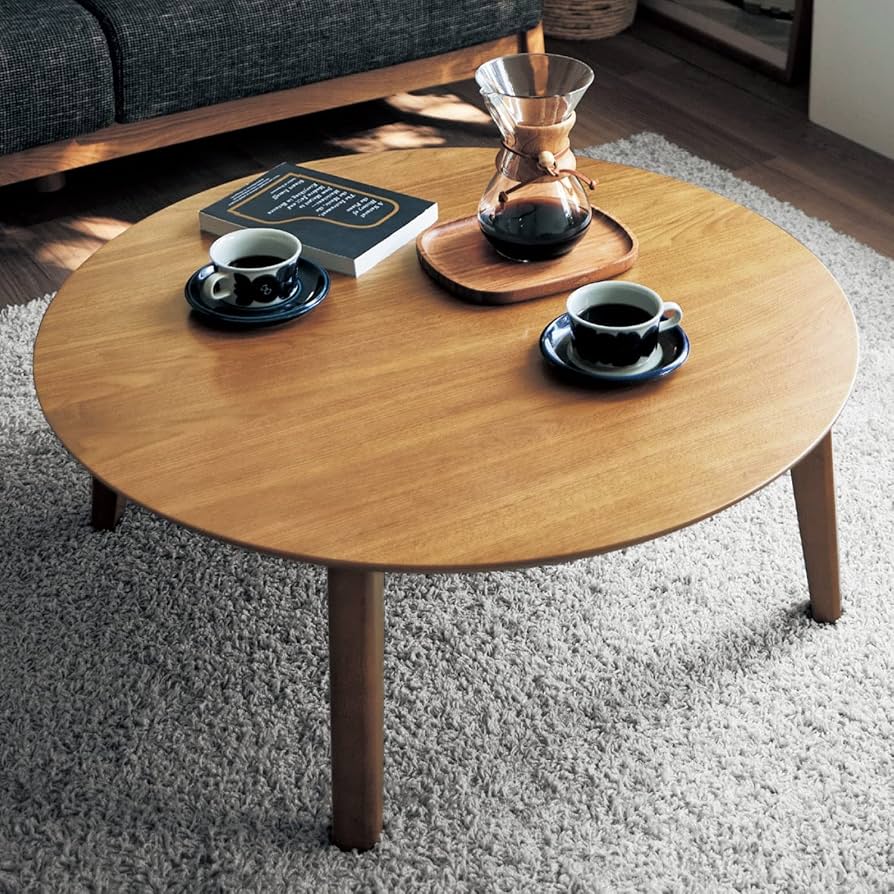 Amazon｜[ベルメゾン] ローテーブル 折りたたみ 円形 テーブル 座卓