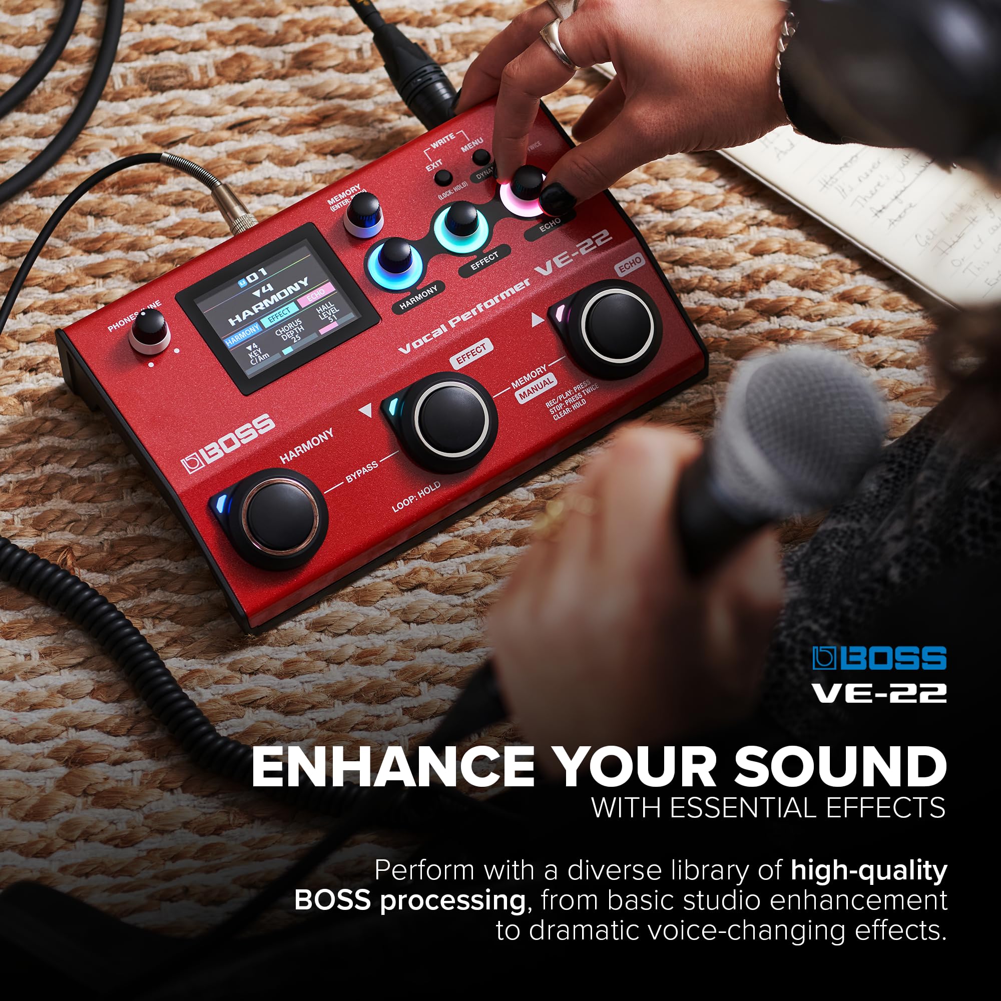 Amazon.com: BOSS VE-22 Vocal Performer | Advanced Multi-Effects