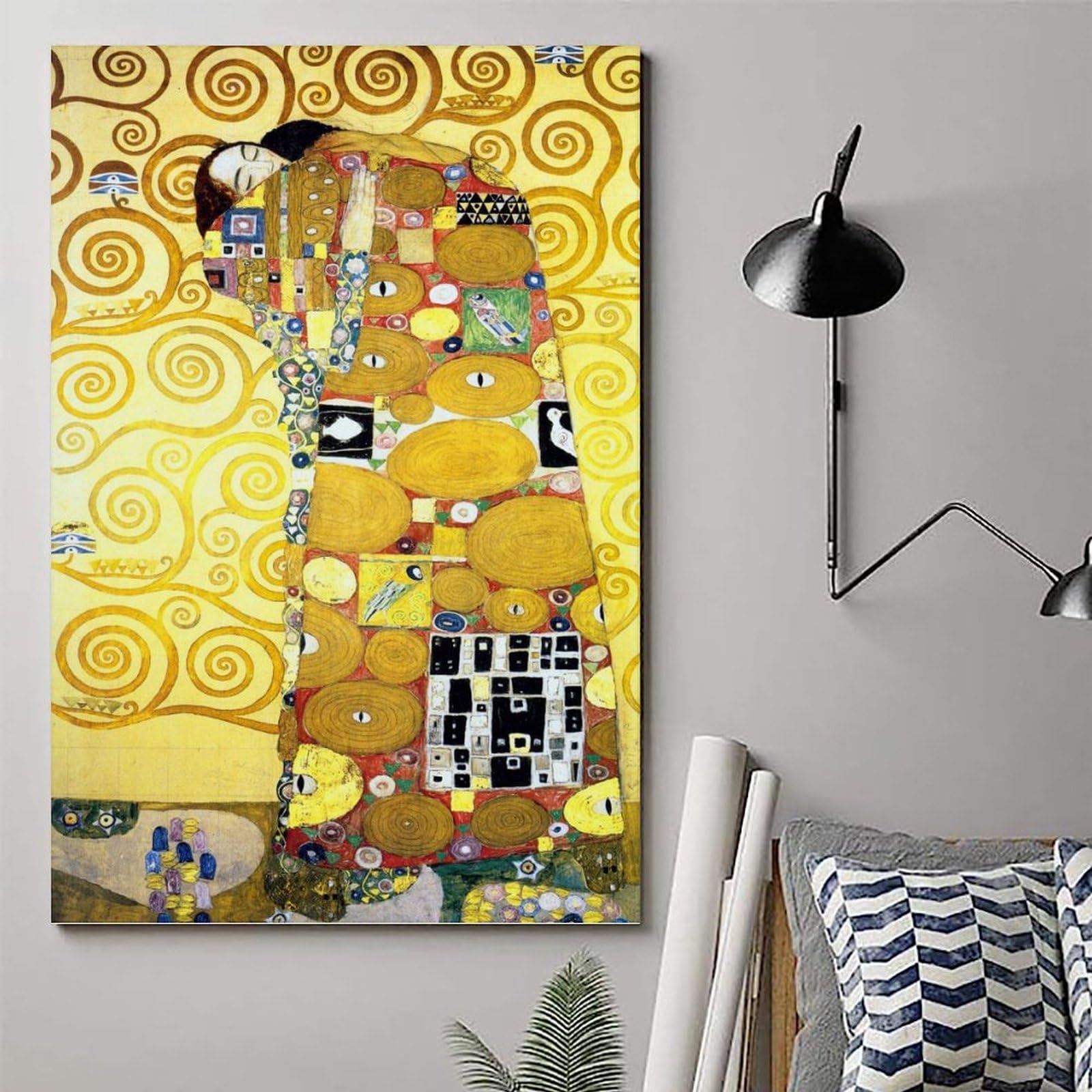 Amazon.co.jp: グスタフ・クリムト「抱擁 II」ポスター「抱擁」が描か