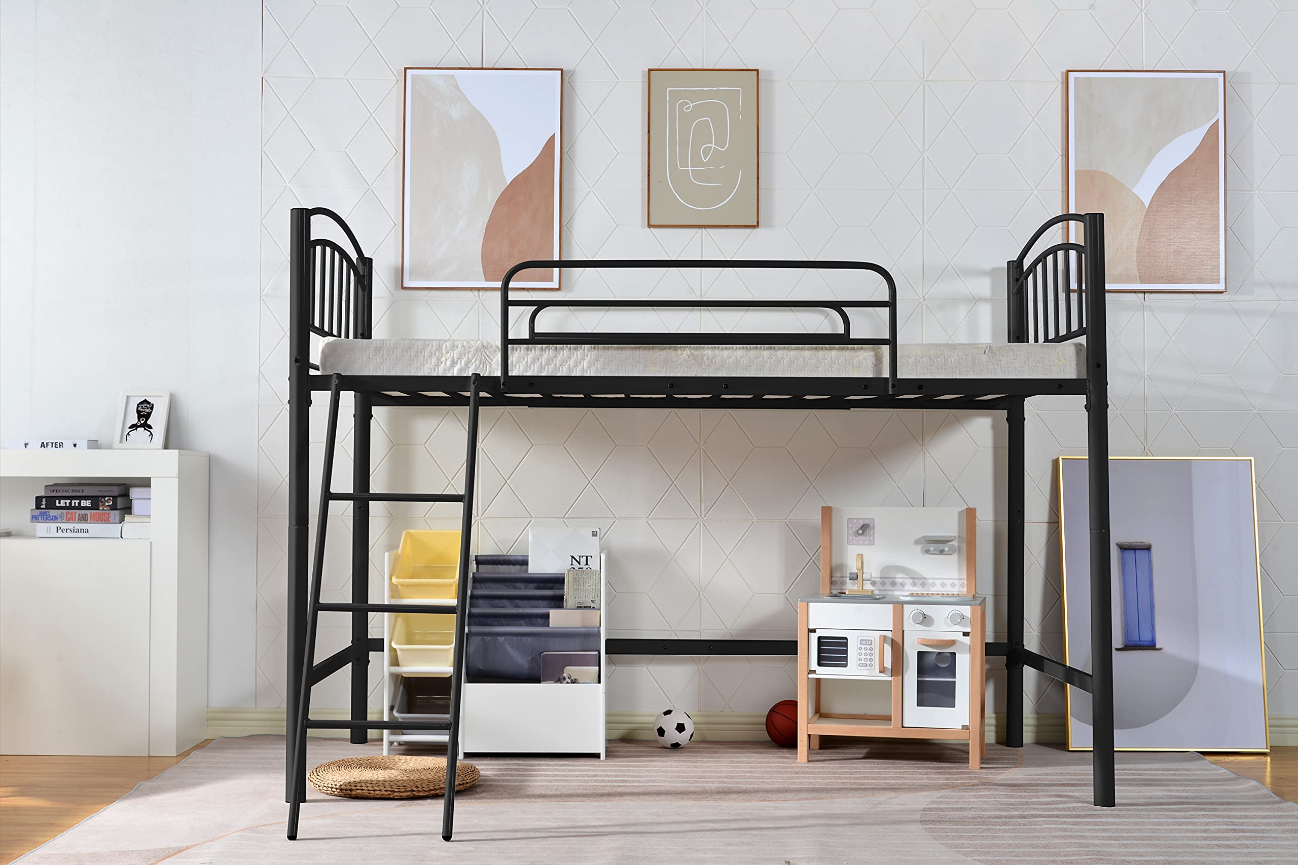 Amazon｜ロフトベッド シングル パイプベッド ベッドフレーム シングル