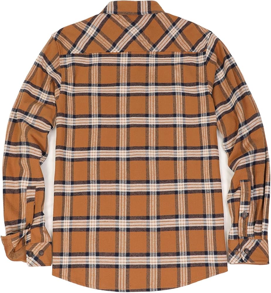 Amazon.com: Mens Thick Flannel Shirts Long Sleeve Button Down