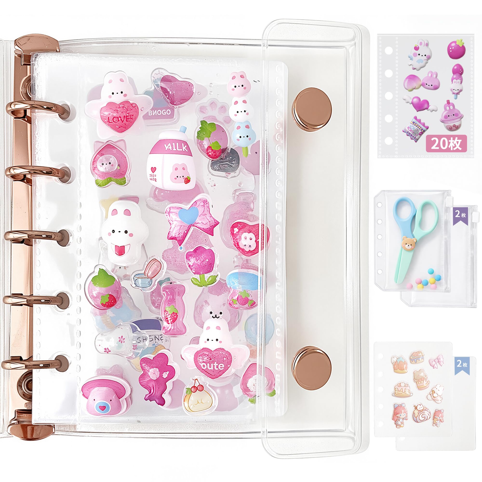 Amazon.co.jp: GOKEI シール帳 プラバン 透明 M5サイズ ミニ