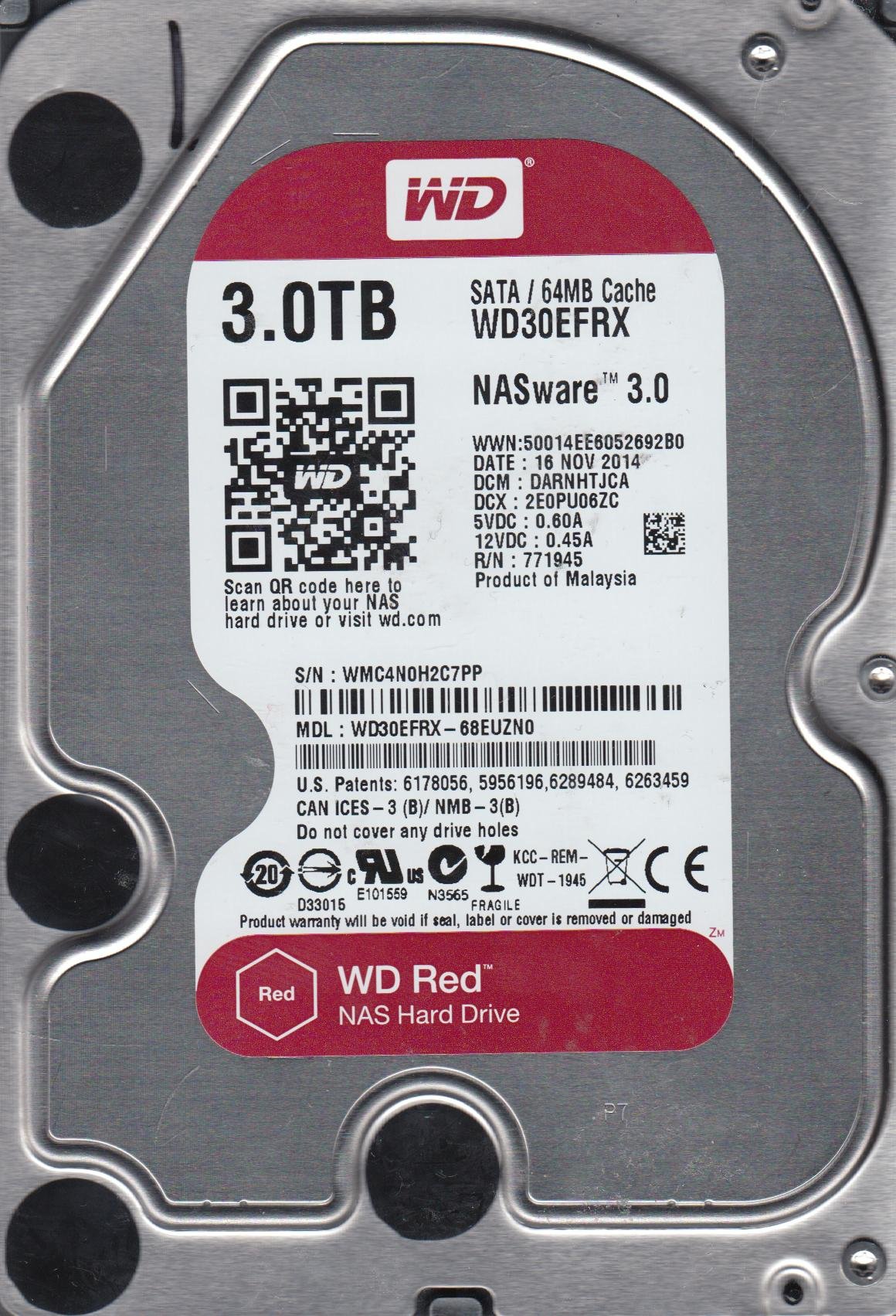 Amazon | WD30EFRX-68EUZN0、DCM DARNHTJCA、Western Digital 3TB SATA
