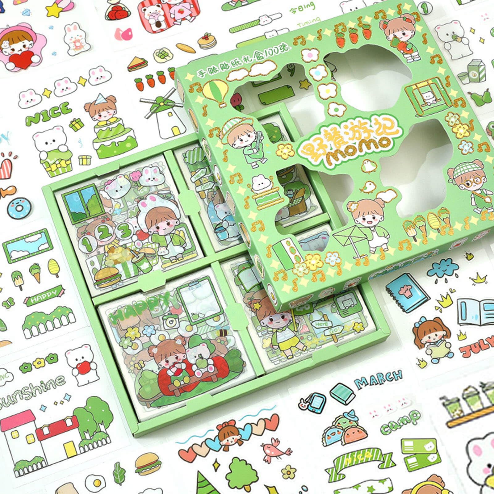 Amazon.co.jp: シール 手帳シール かわいい 100枚 ギフトボックス付き