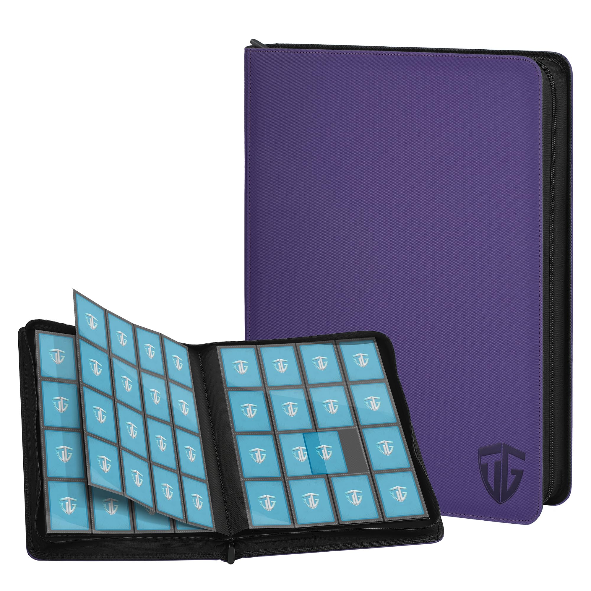 Amazon.com: TCGUARD 16 Pockets Trading Card Zipper Binder for 1000