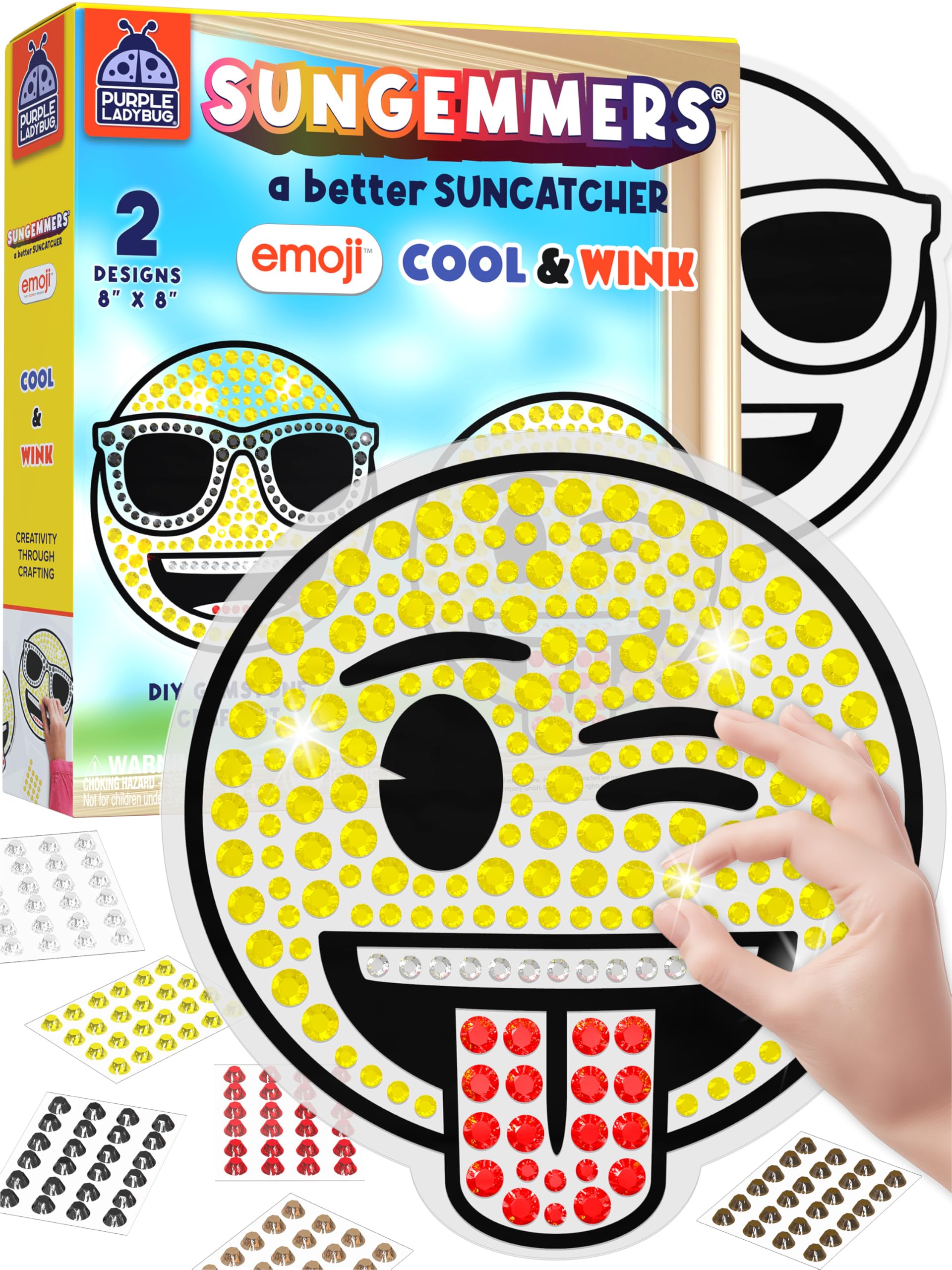 Amazon.com: SUNGEMMERS Emoji Cool & Wink Window Art Kit - DIY