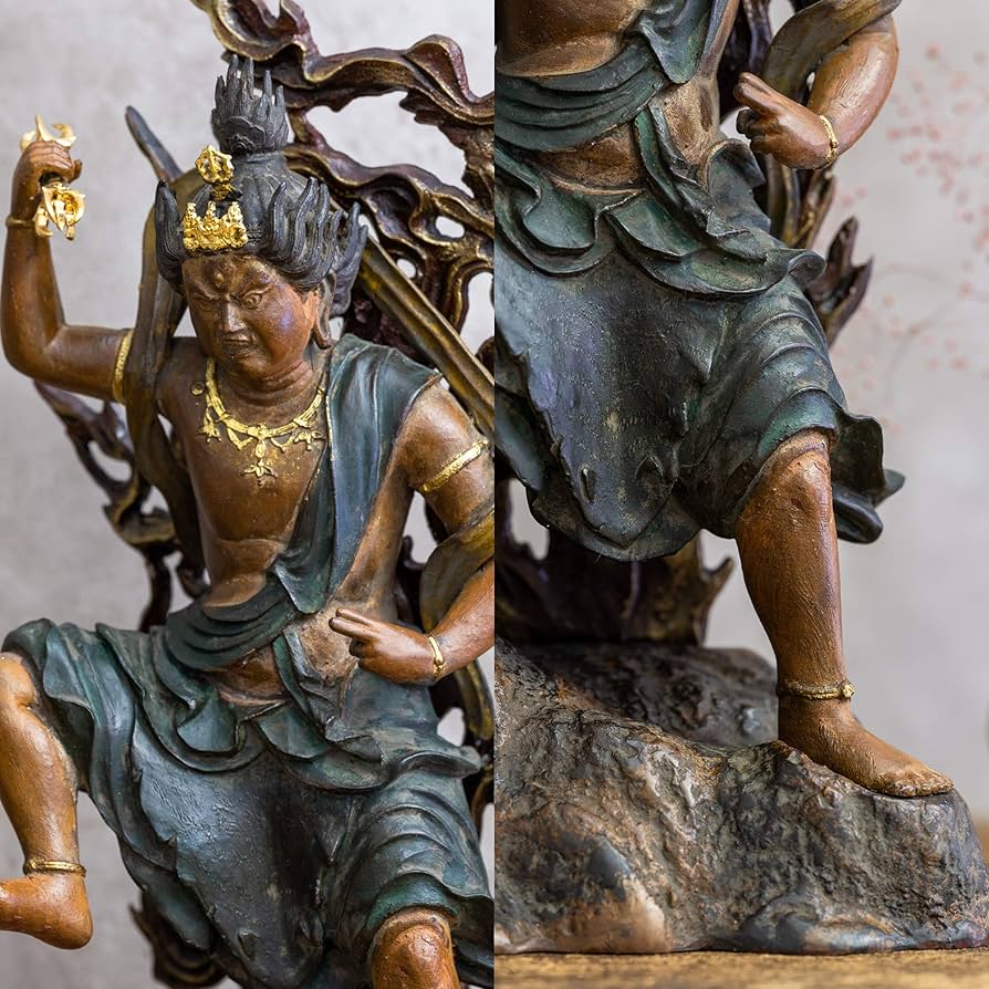 Amazon｜国宝復刻版 蔵王権現 立像 38cm漆仕上げ 蝋型/青銅（ブロンズ