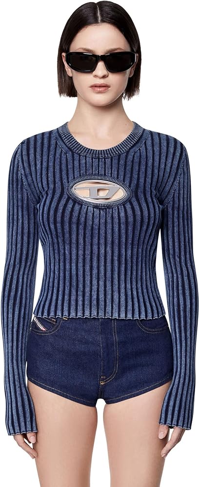 Amazon | [Diesel] (ディーゼル) レディース 長袖 トップス インディゴ