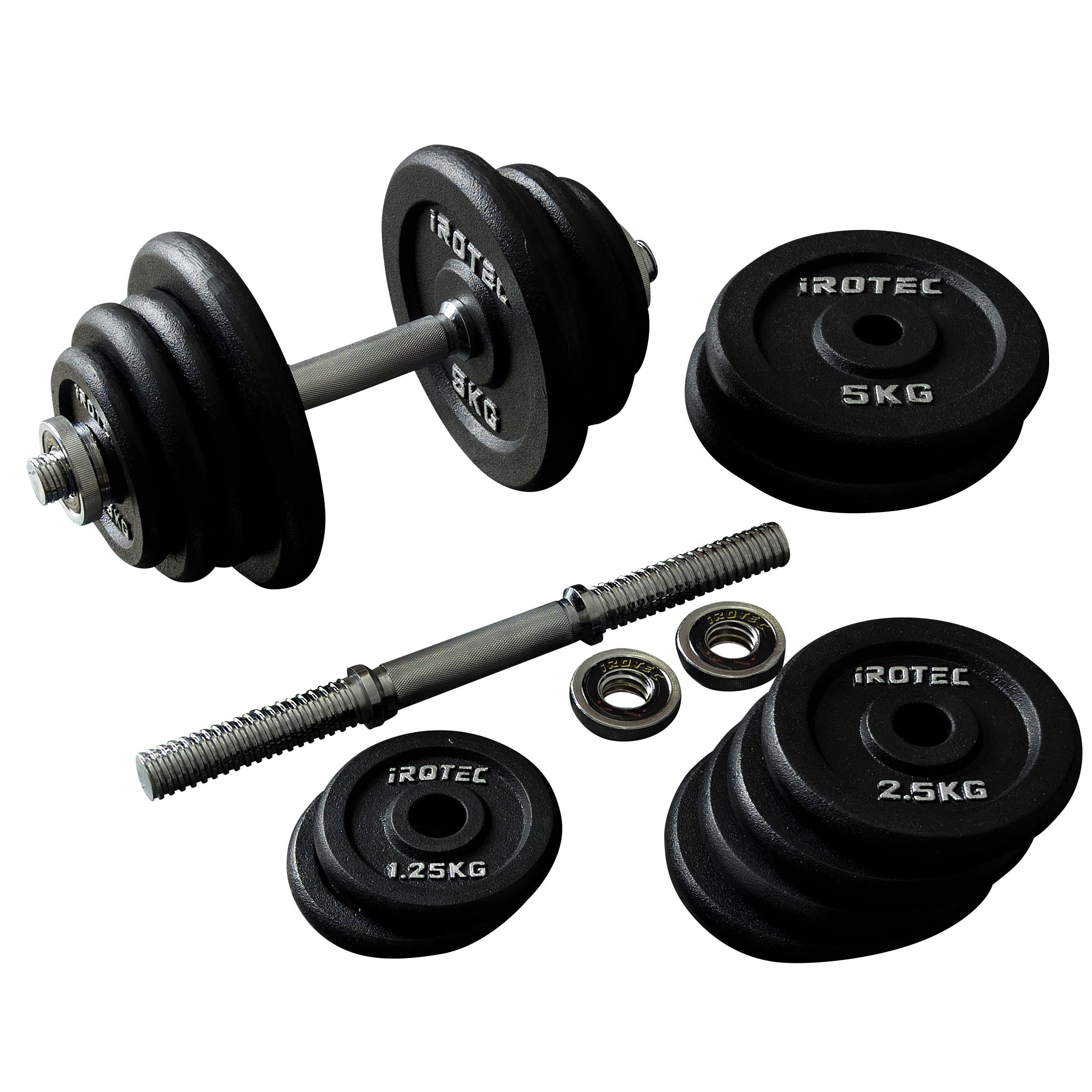 Amazon | IROTEC アイアン ダンベル 50KGセット (どっしり重量感 片手