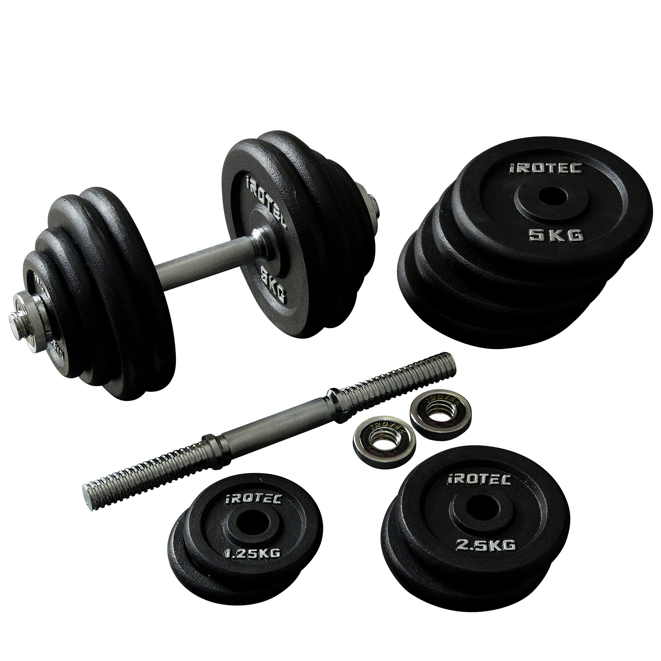 Amazon | 【IROTEC(アイロテック)】アイアン ダンベル60KGセット（片手
