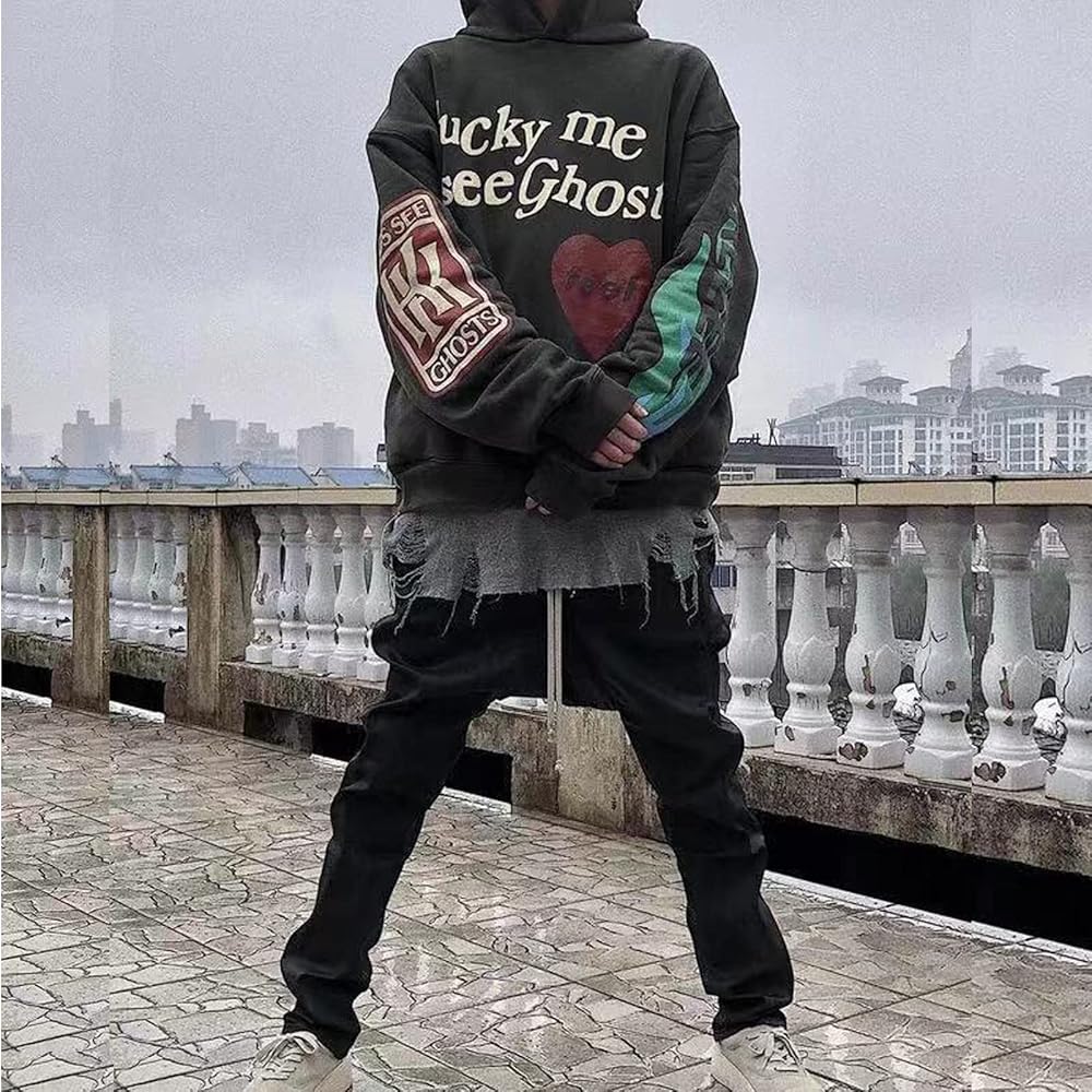 Amazon.com: BXCNCKD Gothic Hoodie Harajuku Printed Sweatshirt