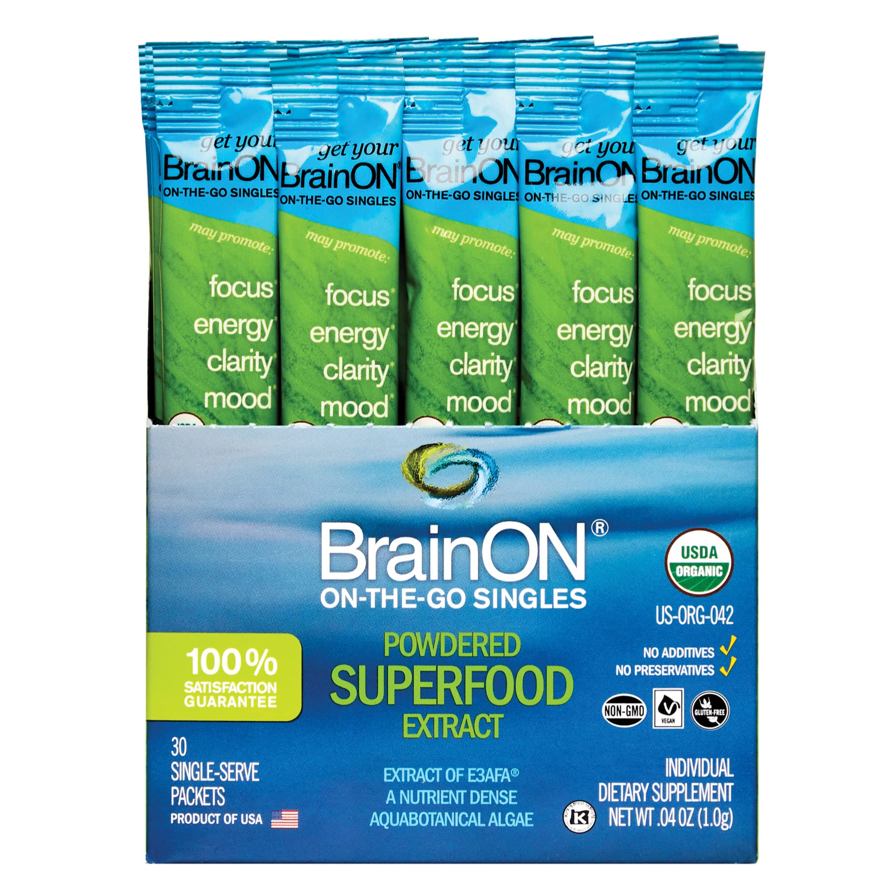 Amazon.com: E3Live BrainOn On-The-Go-Singles, 30 Count, 1 Gram