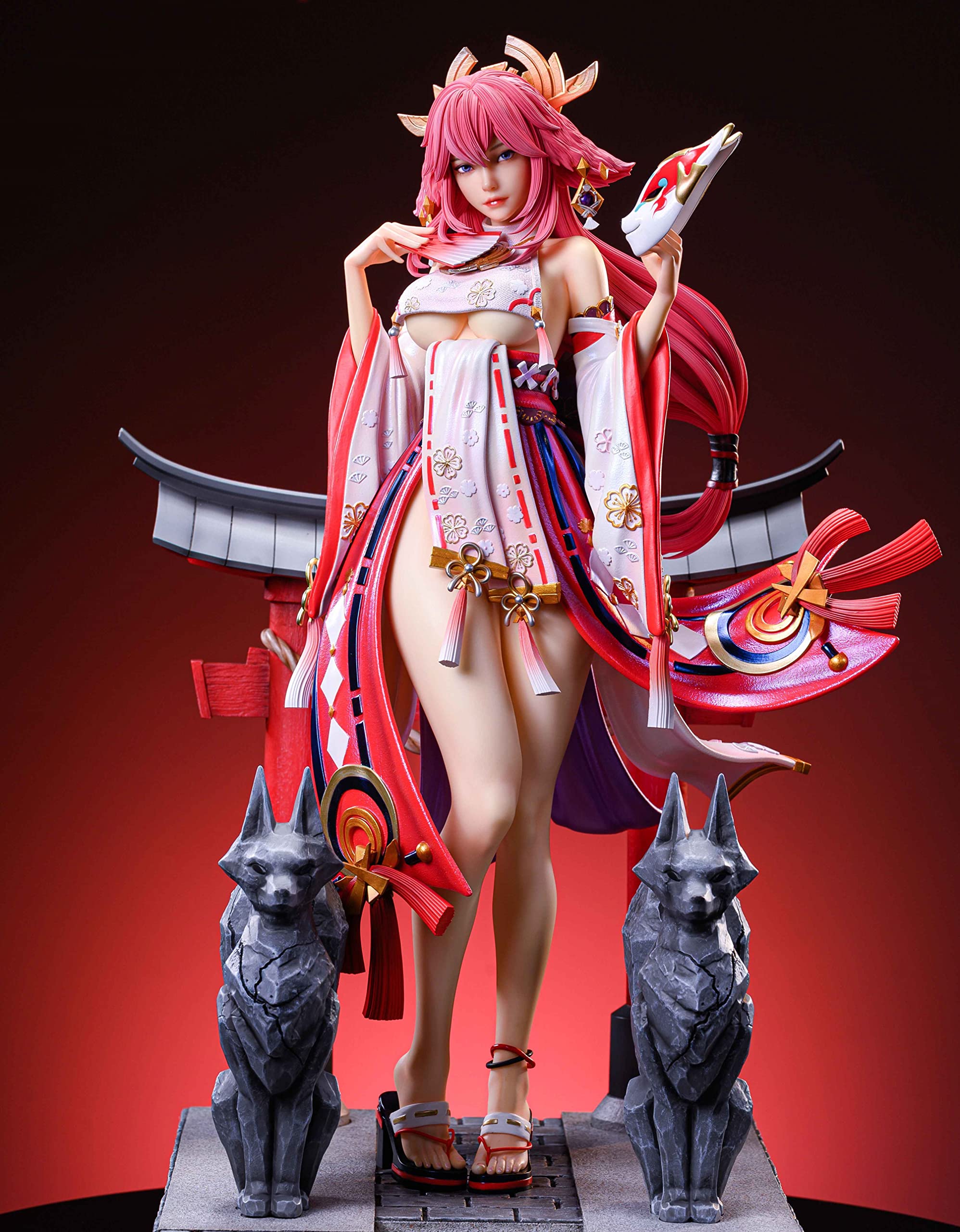 Amazon.co.jp: 原神 げんしん 八重神子 やえみこ 1/4スケール 塗装済み