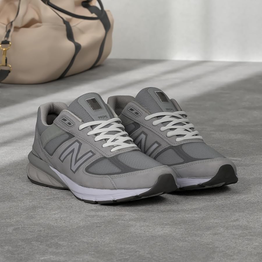 Amazon | New Balance メンズ Made in Us 990 V5 スニーカー, グレー