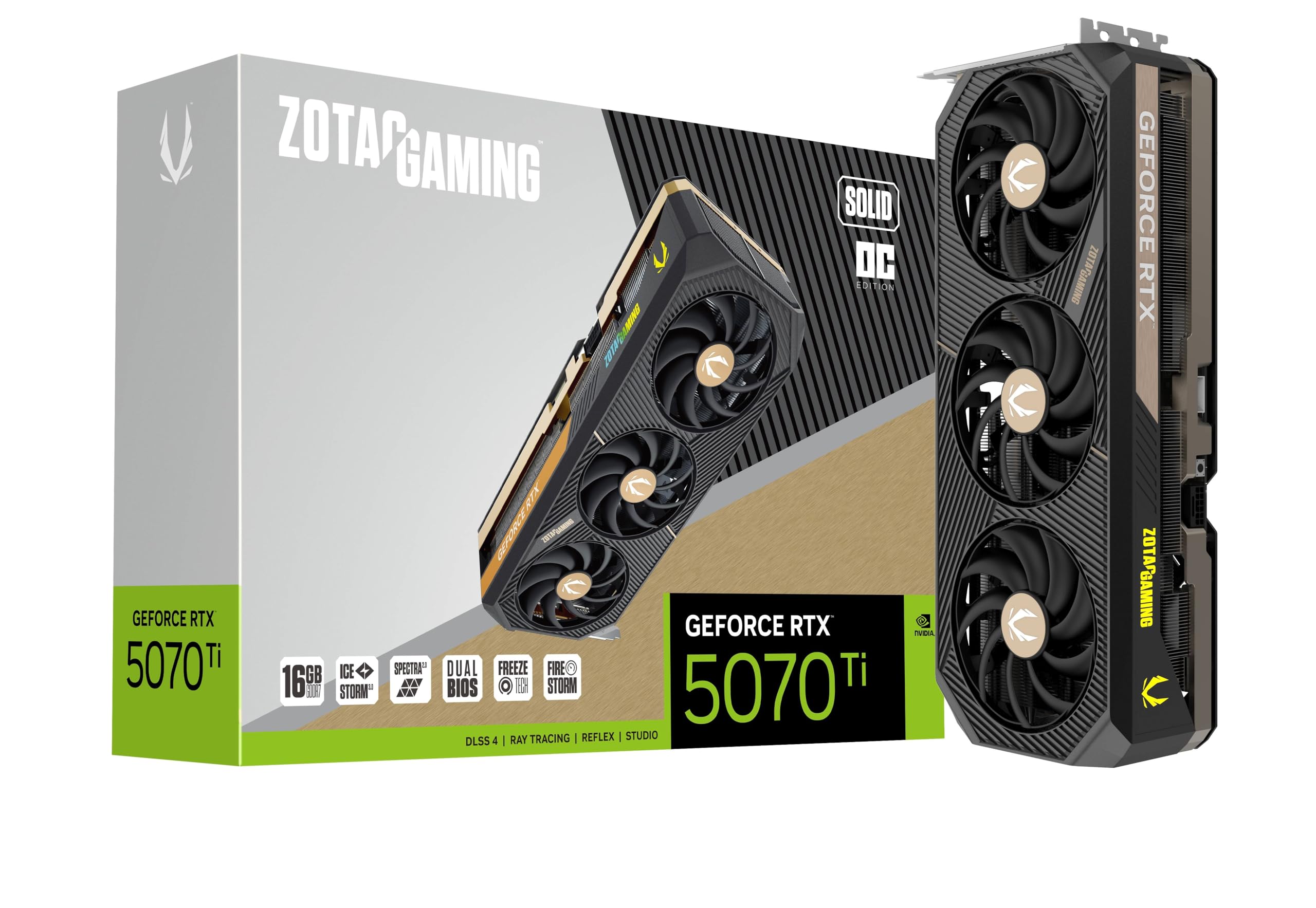 Amazon | ZOTAC ゲーミングGeForce RTX 5070 Ti Solid OC DLSS 4 16GB