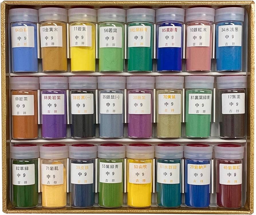 Amazon | 吉祥 日本画用絵具 岩絵具 24色セット | 絵具 通販