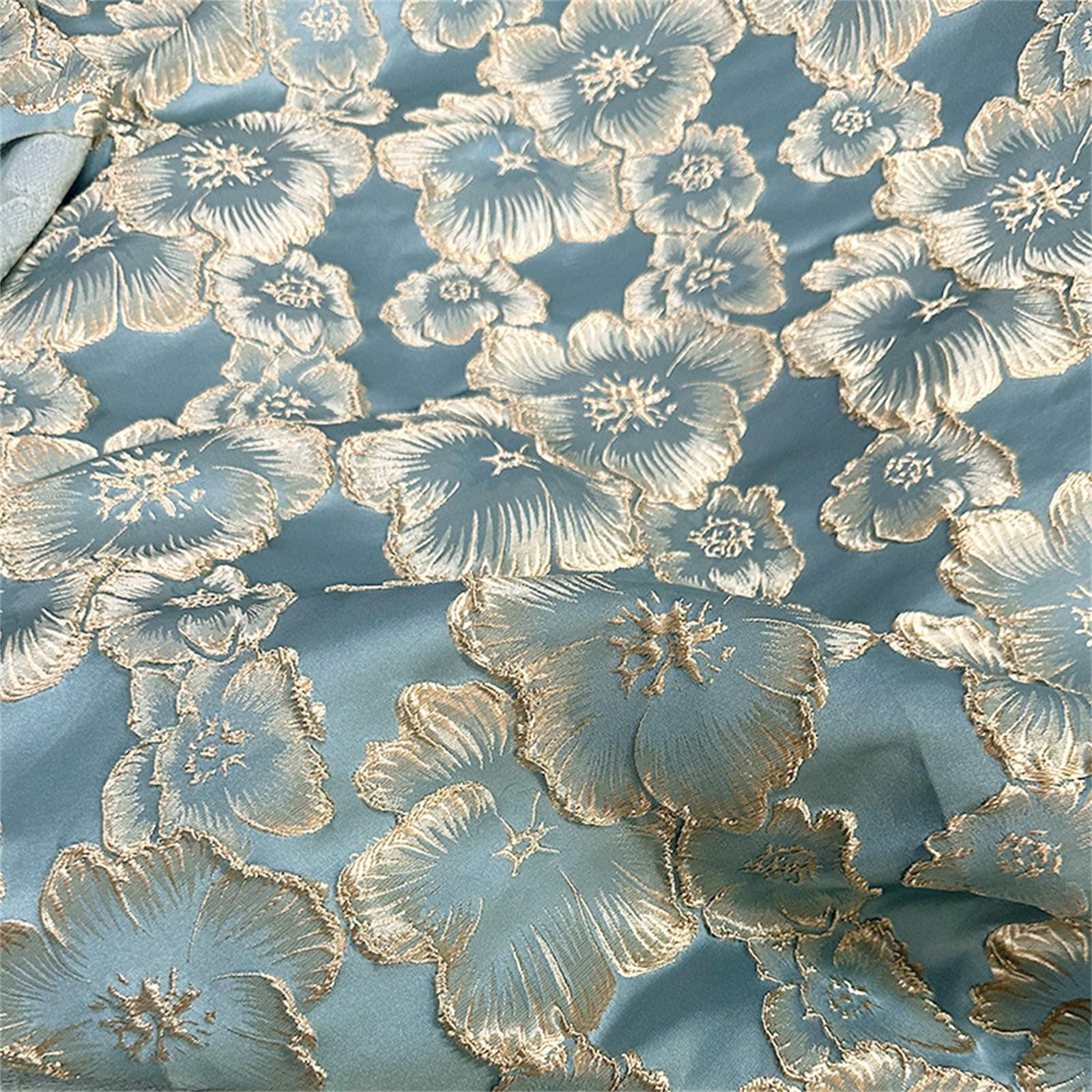 Amazon.com: ACFFVBW Chinese Fabric Brocade Fabric Elegant Blue